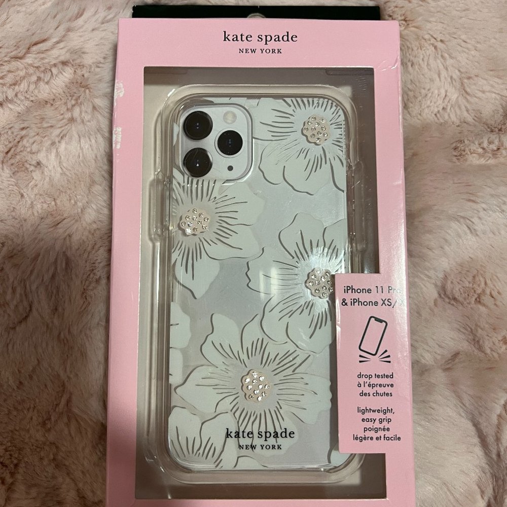 COPY - Kate Spade Iphone 11 Iphone XS Hardshell Case.  Flower Print.  New In Bo…